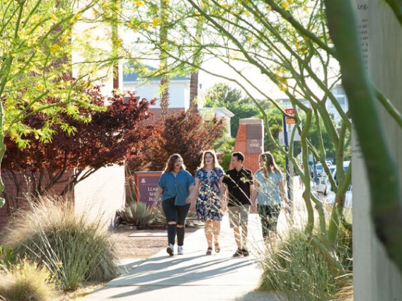 Group of students walking