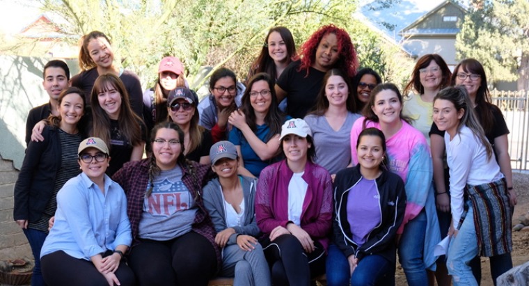 Group photo of seniors enrolled in capstone course